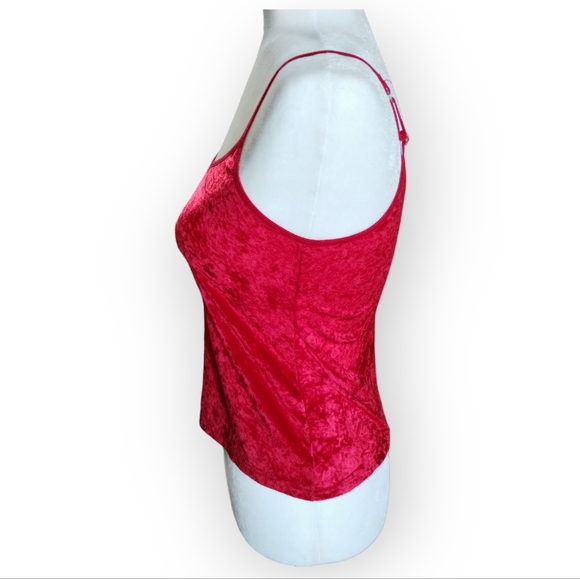 RED VELVETY CAMISOLE - Picture 2 of 4